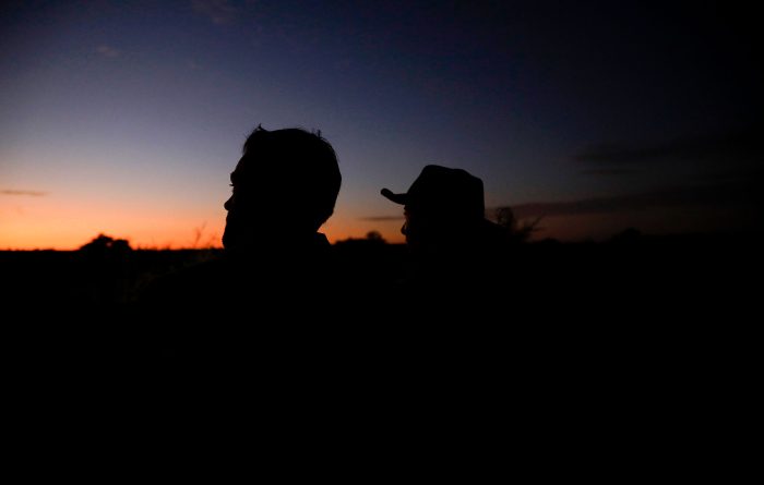 Ben and Kahlia watching the sun set